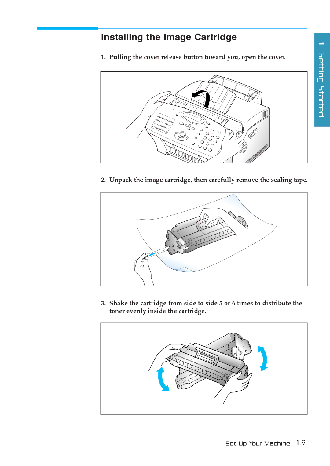 Samsung MSYS 5200 manual Installing the Image Cartridge 