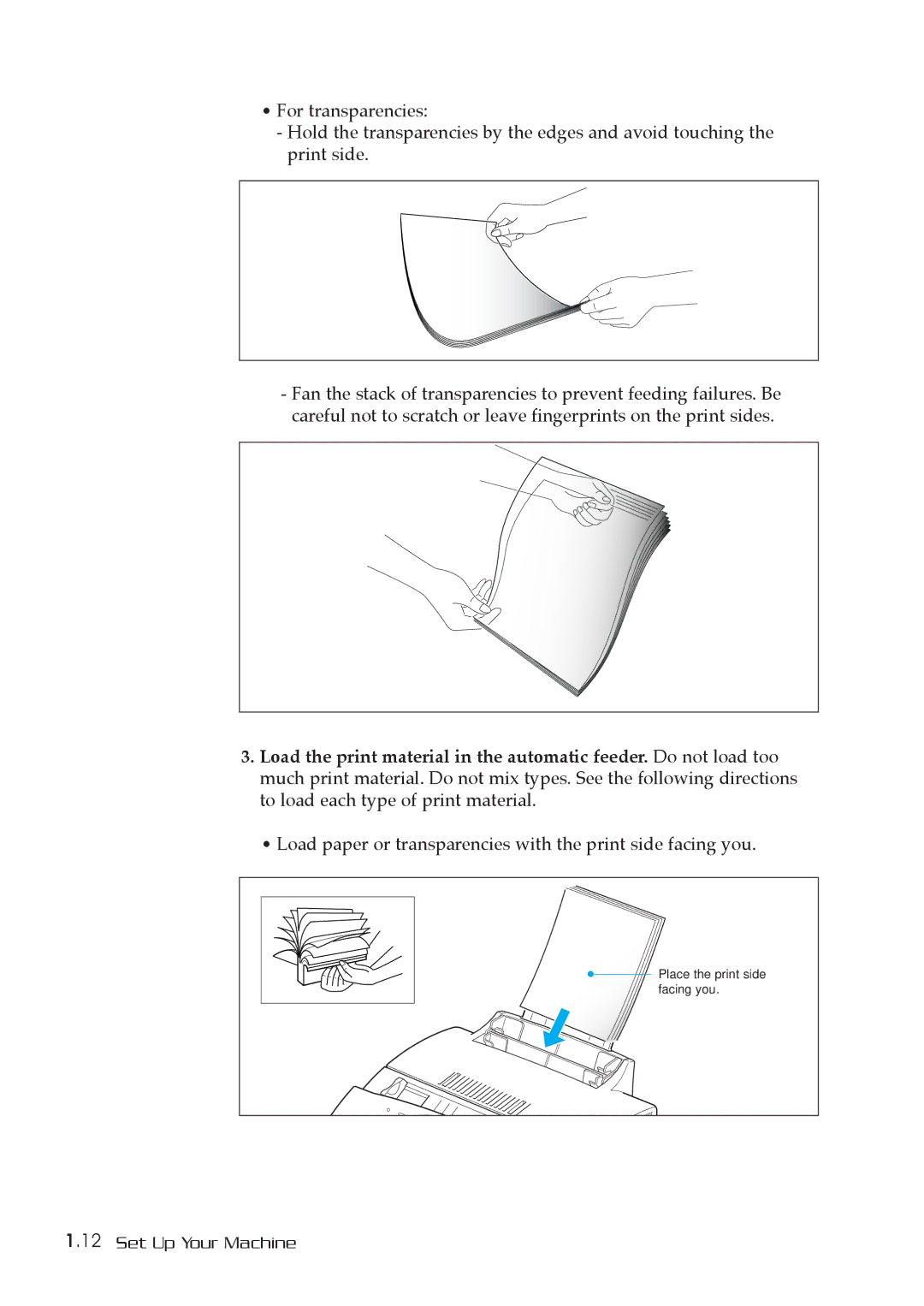 Samsung MSYS 5200 manual Place the print side 