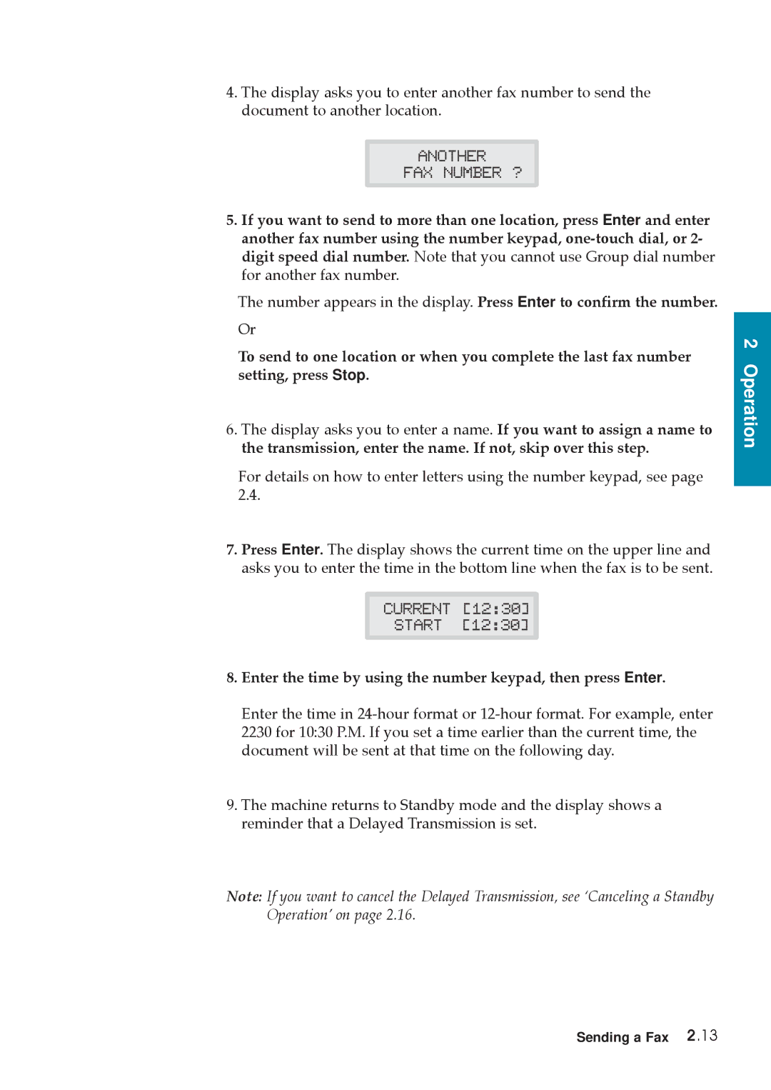 Samsung MSYS 5200 manual Enter the time by using the number keypad, then press Enter 