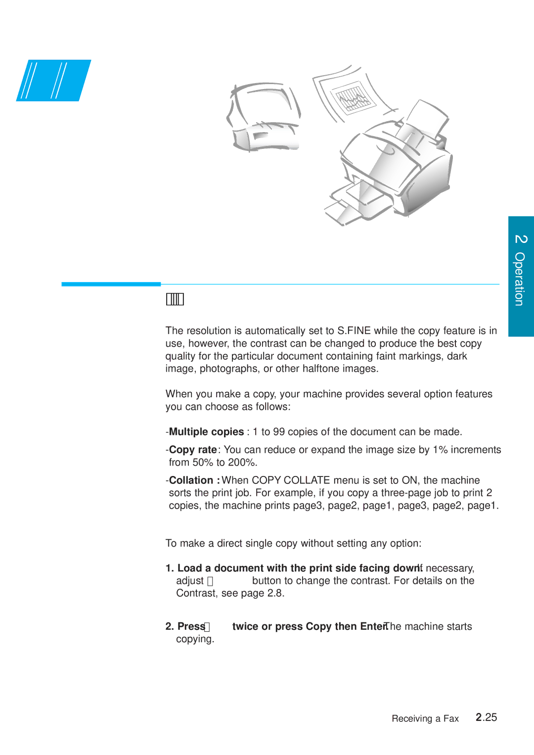 Samsung MSYS 5200 manual Making a Copy 