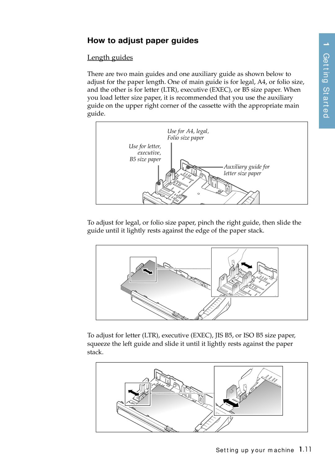 Samsung Msys 6750 manual How to adjust paper guides 