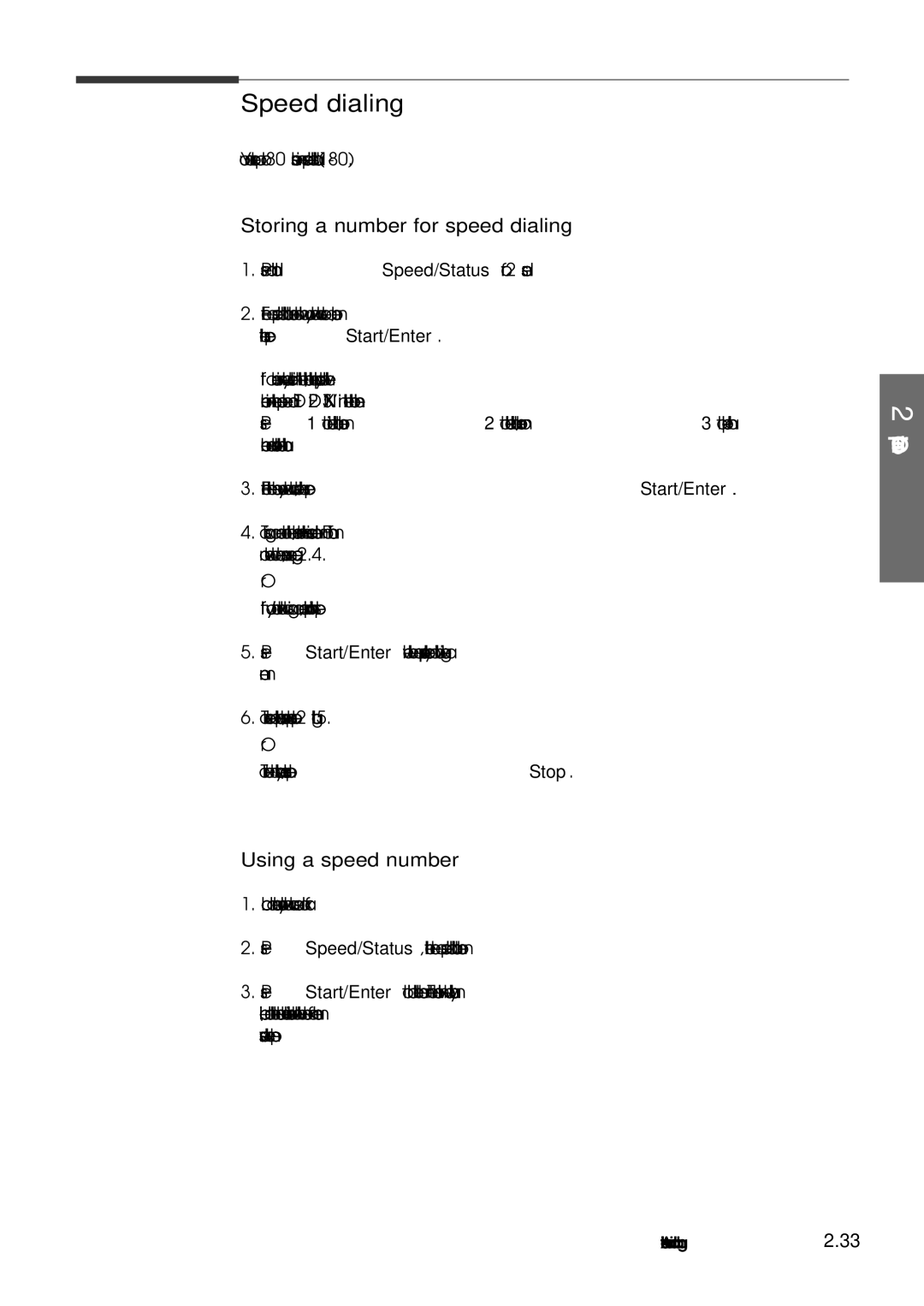 Samsung Msys 6750 manual Speed dialing, Storing a number for speed dialing, Using a speed number 