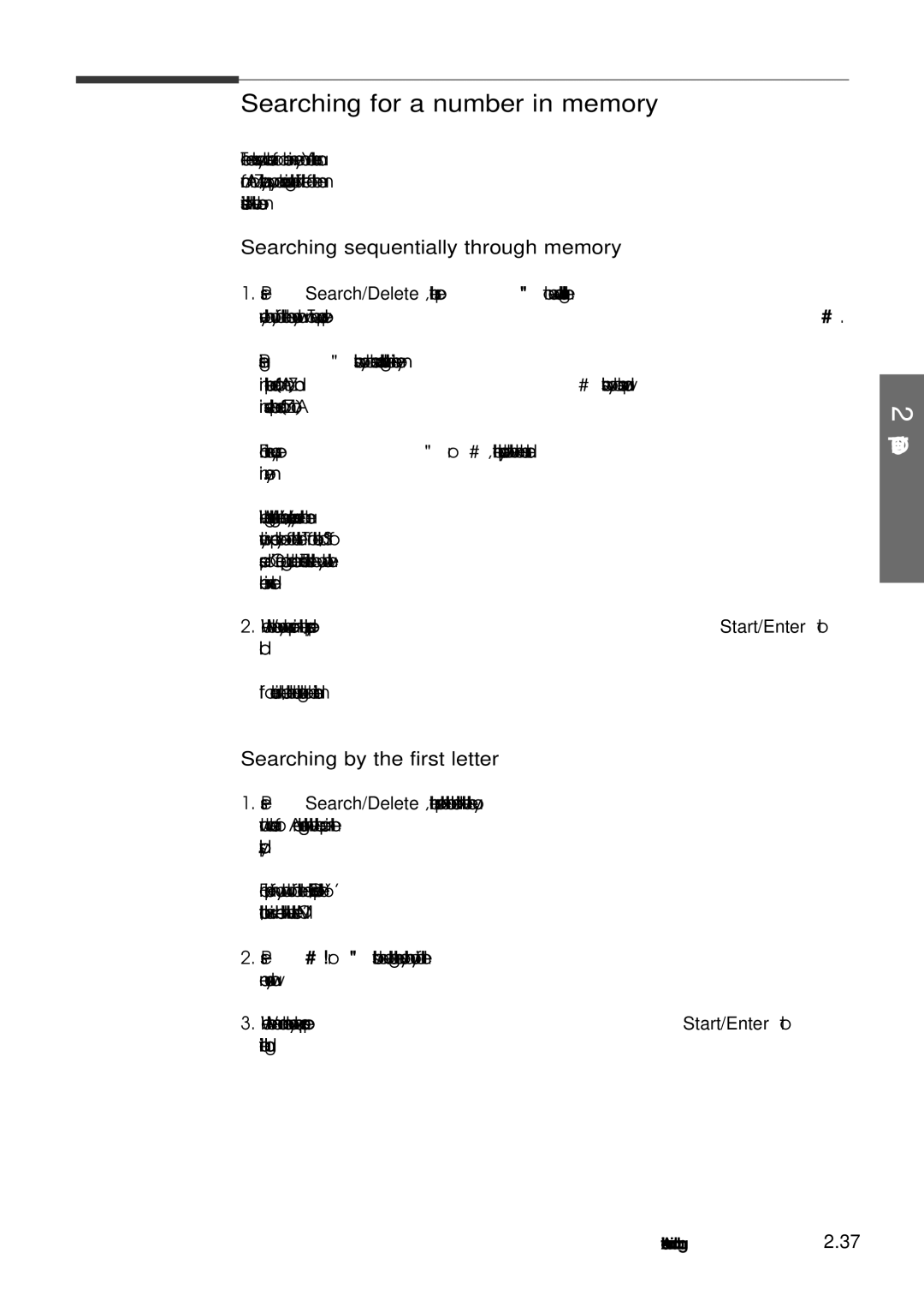 Samsung Msys 6750 Searching for a number in memory, Searching sequentially through memory, Searching by the first letter 