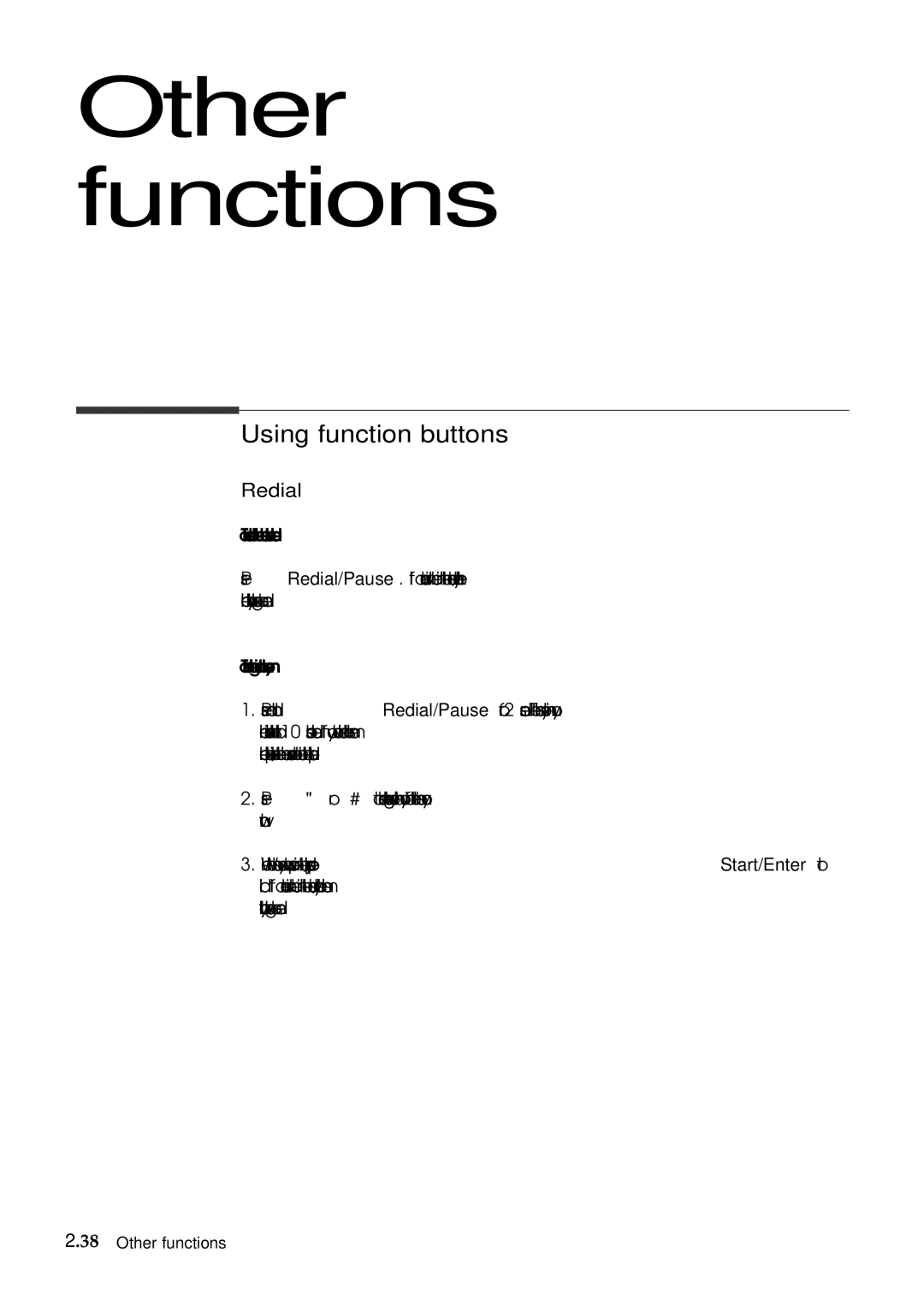 Samsung Msys 6750 manual Using function buttons, Redial, To redial the number last called, To search through redial memory 