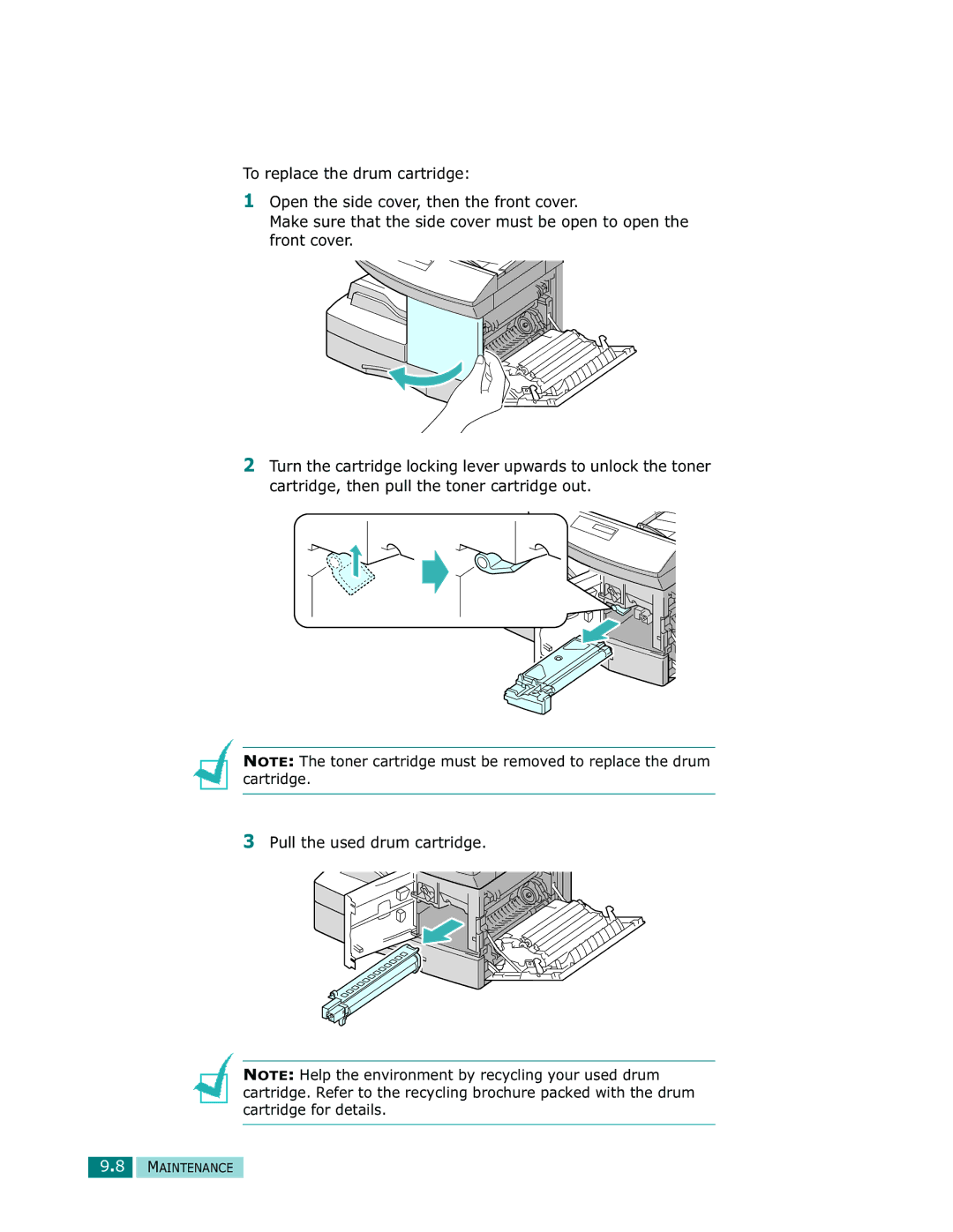 Samsung Msys 835P, Msys 830, Msys SF-830 manual Maintenance 