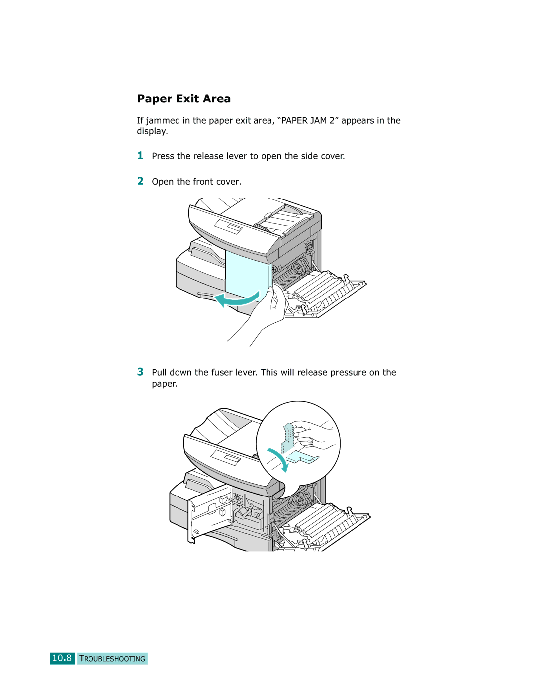 Samsung Msys 835P, Msys 830, Msys SF-830 manual Paper Exit Area 