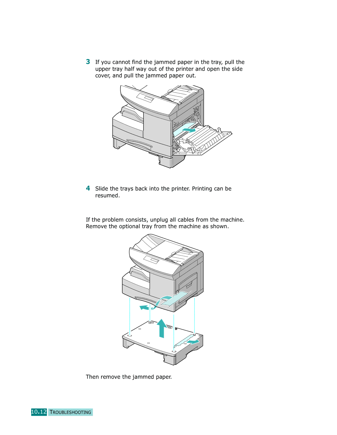 Samsung Msys 830, Msys SF-830, Msys 835P manual Then remove the jammed paper 