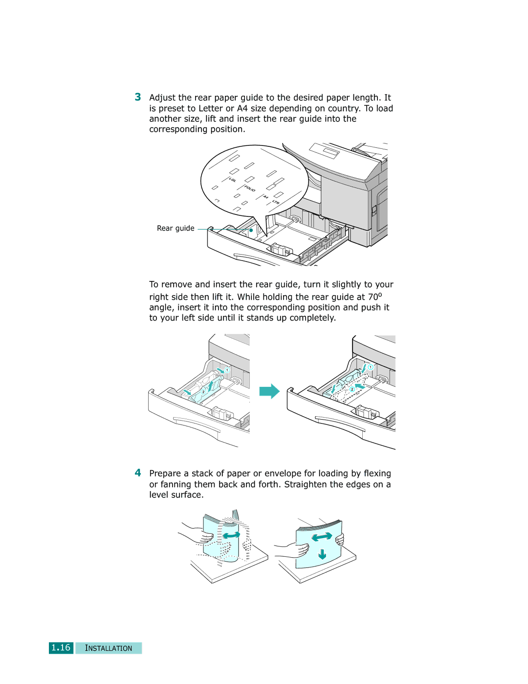 Samsung Msys SF-830, Msys 830, Msys 835P manual Rear guide 