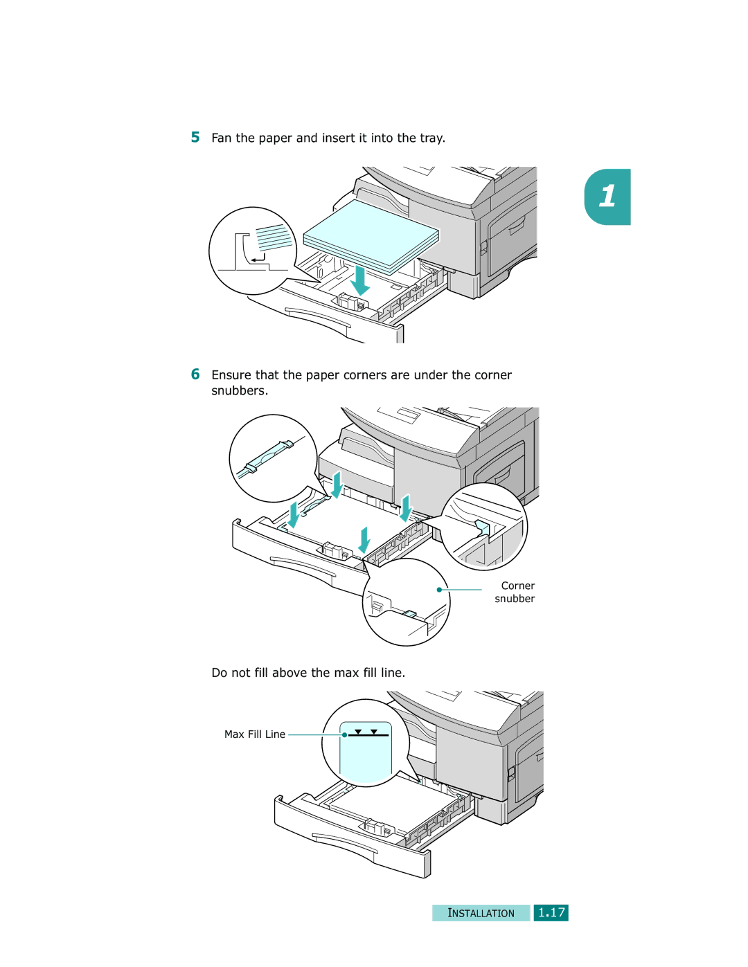 Samsung Msys 835P, Msys 830, Msys SF-830 manual Do not fill above the max fill line 