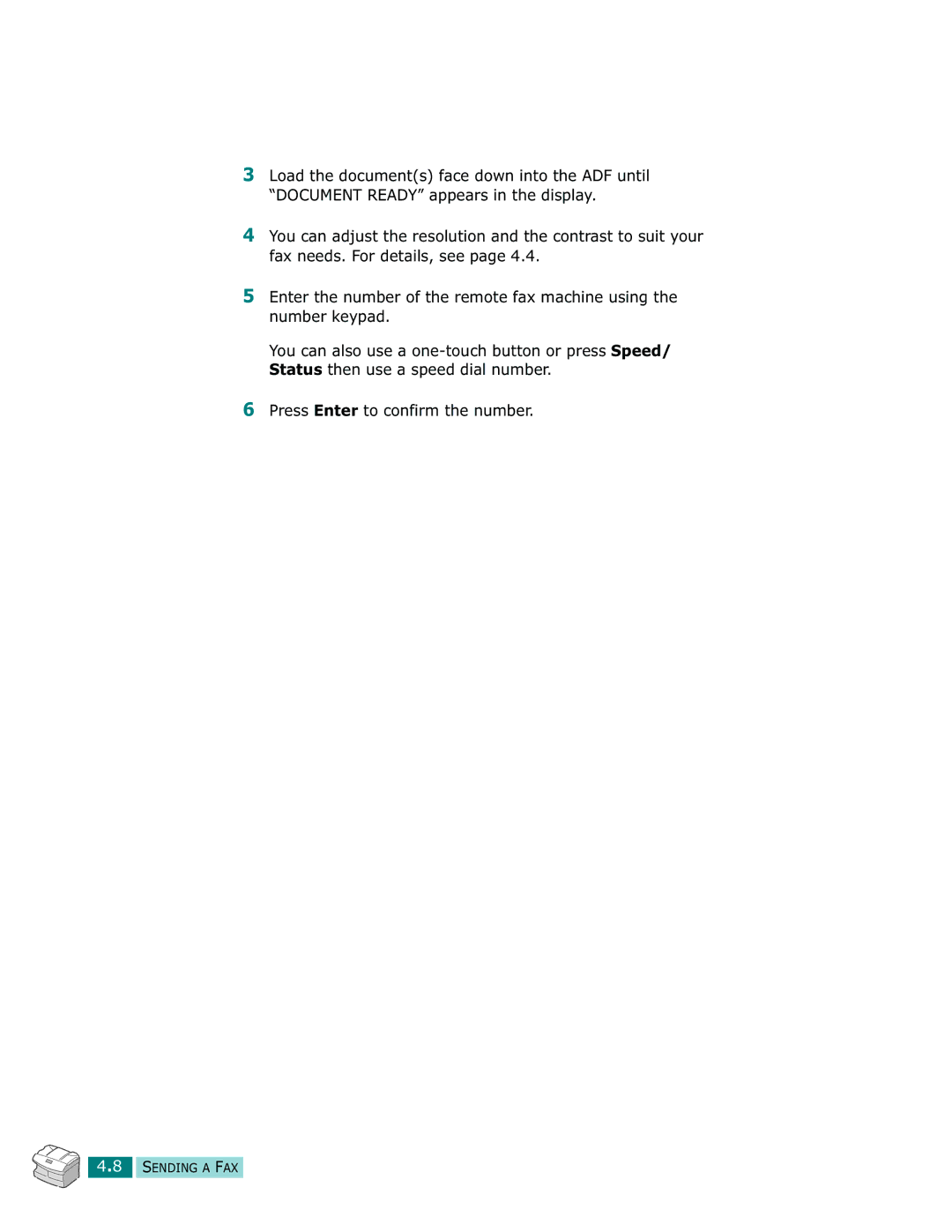 Samsung Msys 830, Msys SF-830, Msys 835P manual Sending a FAX 