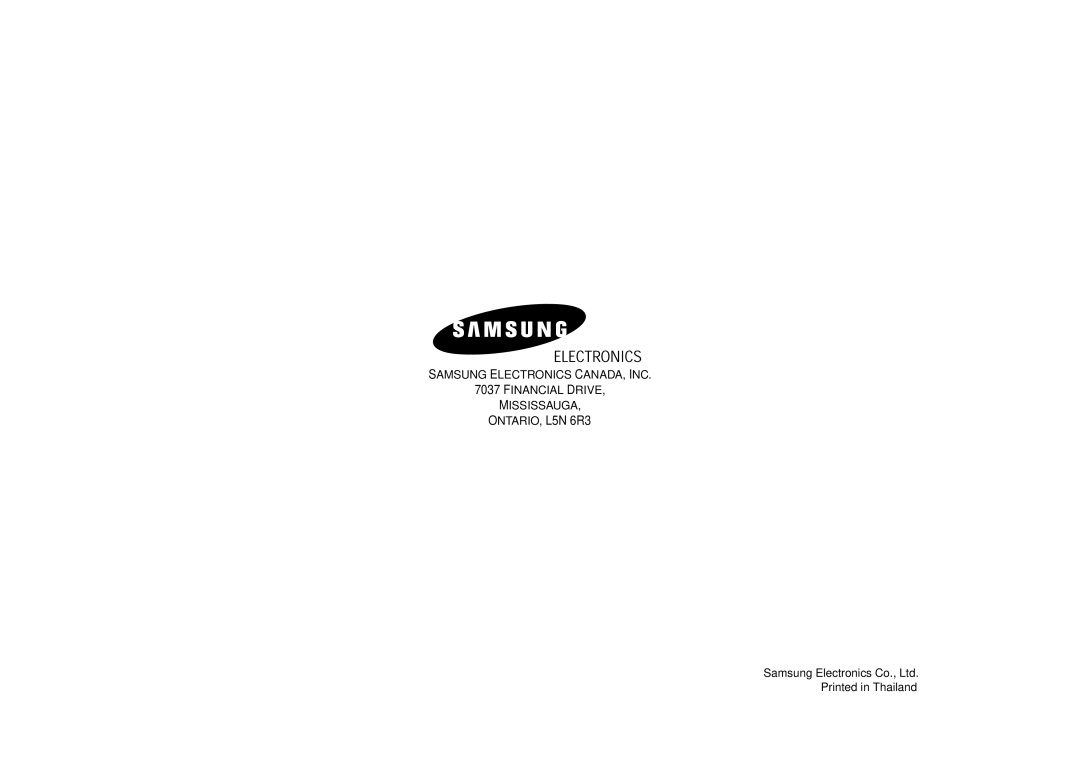 Samsung MT1044CB, MT1044BB, DE68-02434A owner manual ONTARIO, L5N 6R3 