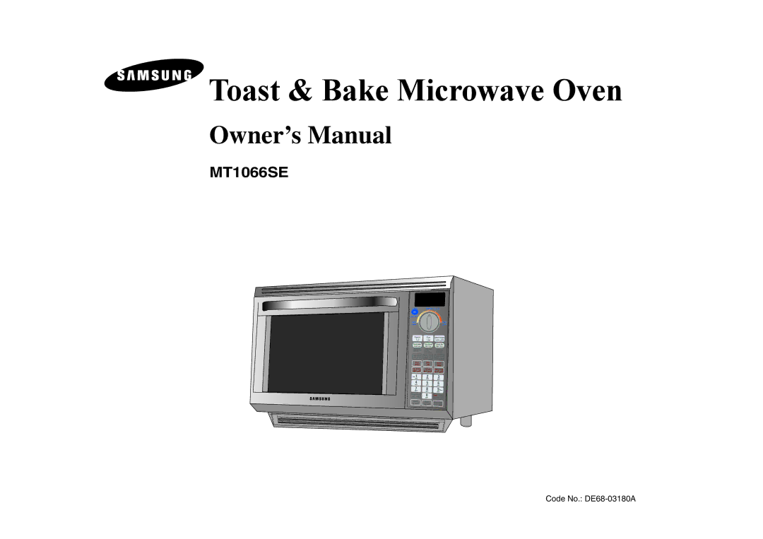 Samsung MT1066SE/ZAM manual Toast & Bake Microwave Oven 