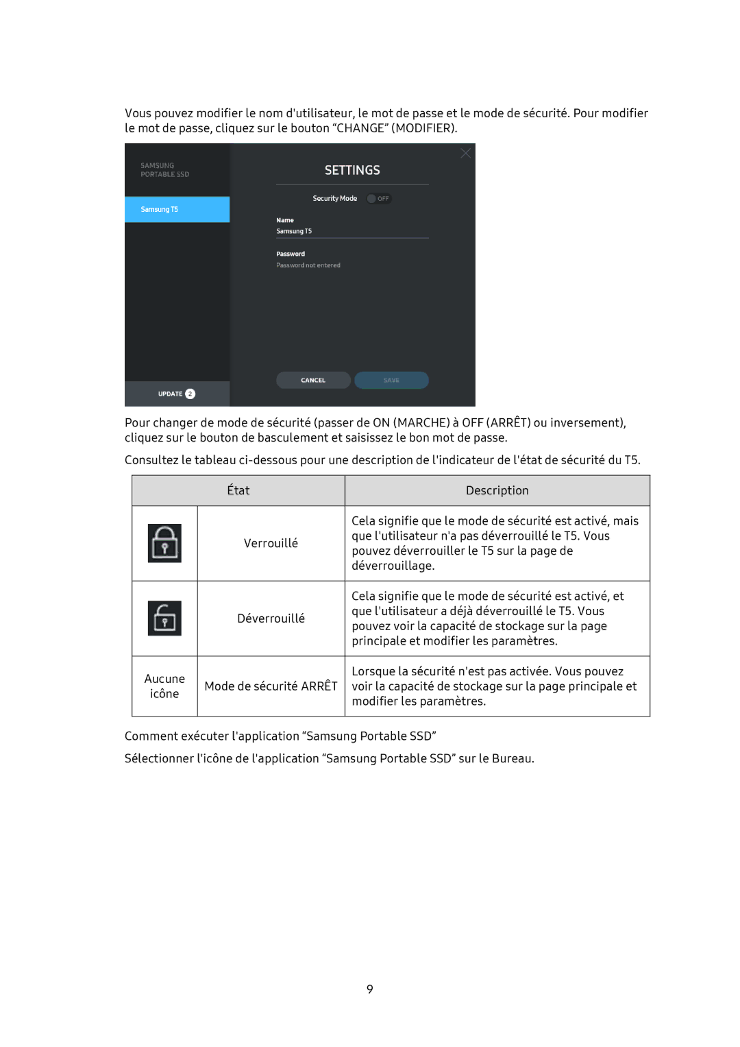 Samsung MU-PA1T0B/EU, MU-PA250B/EU, MU-PA500B/EU, MU-PA2T0B/EU manual Voir la capacité de stockage sur la page principale et 