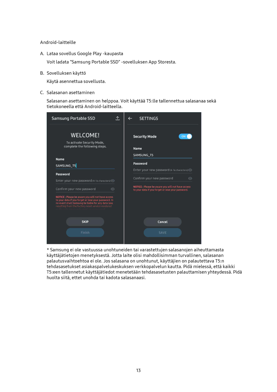 Samsung MU-PA1T0B/EU, MU-PA250B/EU, MU-PA500B/EU, MU-PA2T0B/EU manual 