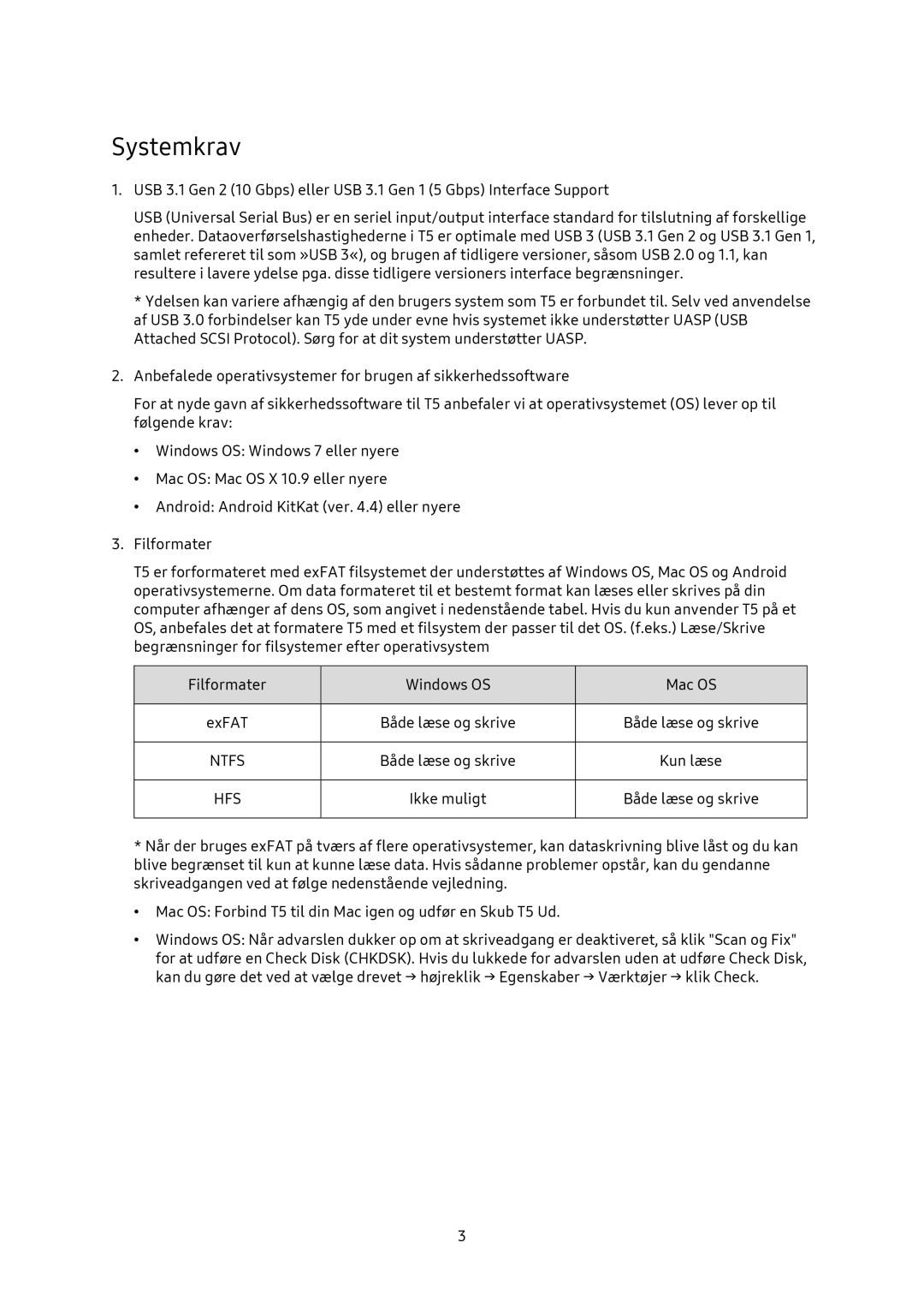 Samsung MU-PA500B/EU, MU-PA1T0B/EU, MU-PA250B/EU, MU-PA2T0B/EU manual Systemkrav 