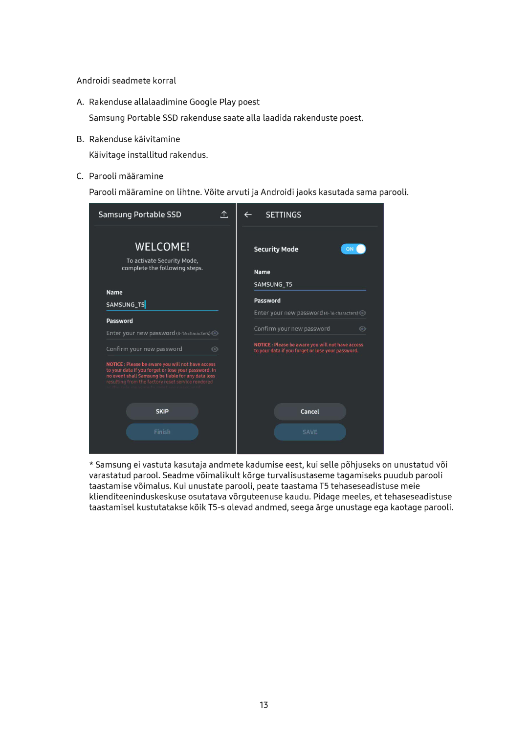 Samsung MU-PA250B/EU, MU-PA1T0B/EU, MU-PA500B/EU manual 