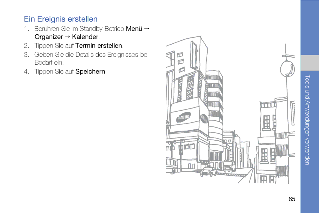 Samsung MUGM8800DKASTD manual Ein Ereignis erstellen 