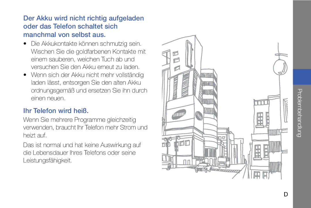 Samsung MUGM8800DKASTD manual Ihr Telefon wird heiß 