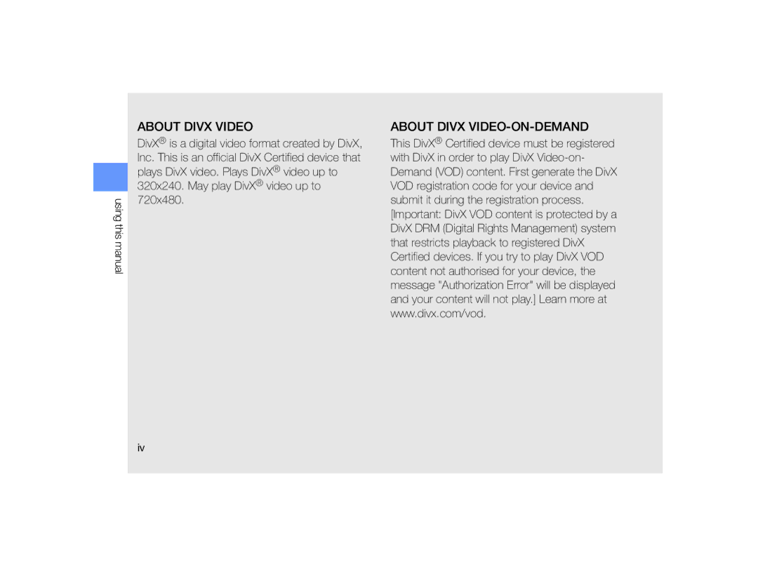 Samsung MUGM8800DKASTD manual About Divx VIDEO-ON-DEMAND 