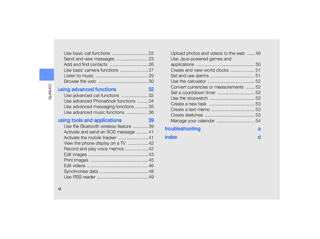 Samsung MUGM8800DKASTD manual Troubleshooting Index 