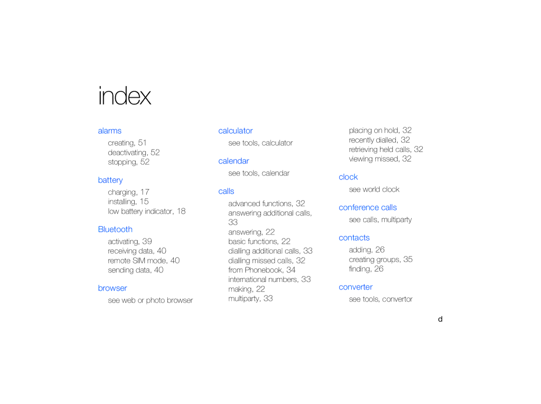 Samsung MUGM8800DKASTD manual Index 