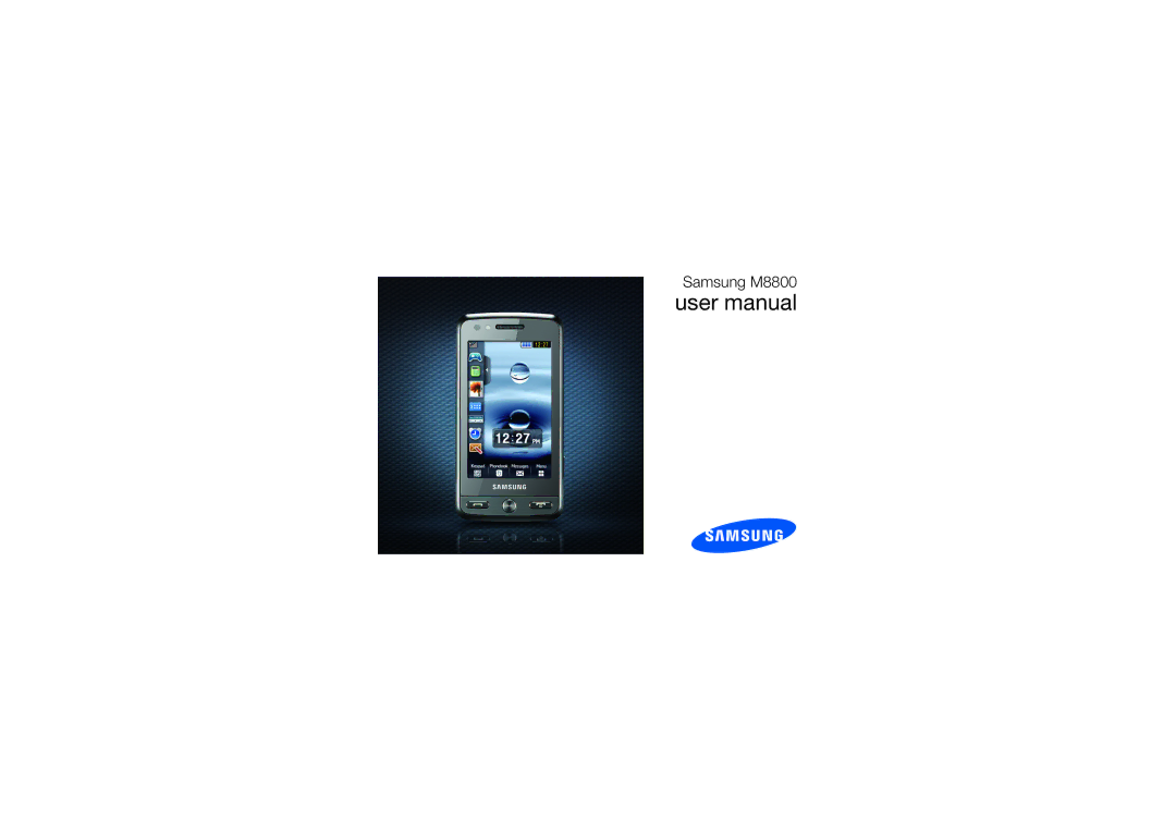 Samsung MUGM8800DKASTD manual Samsung M8800 