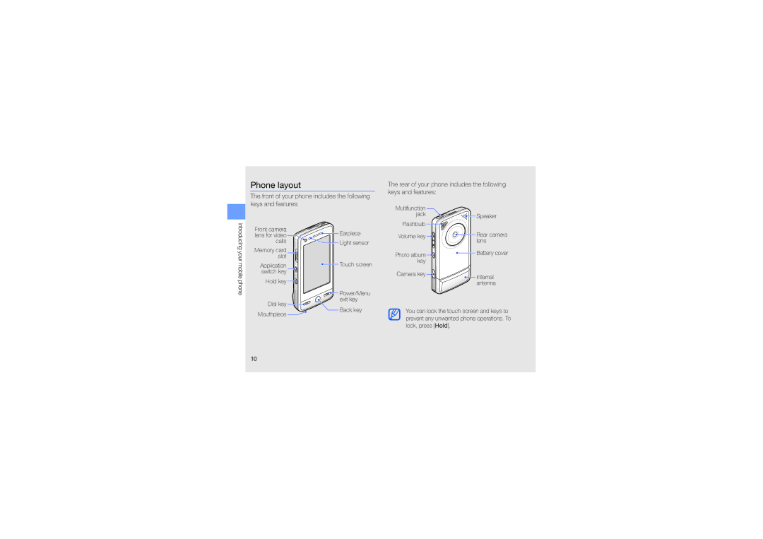 Samsung MUGM8800DKASTD manual Phone layout 