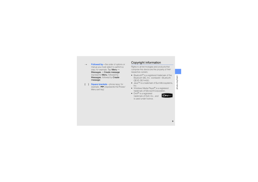 Samsung MUGM8800DKASTD manual Copyright information 