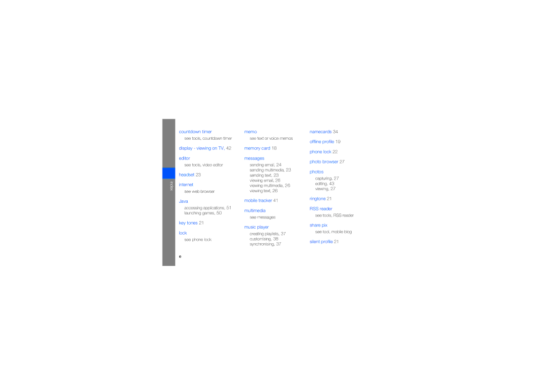 Samsung MUGM8800DKASTD manual Index 