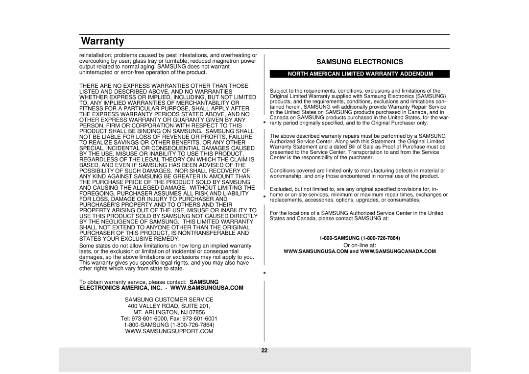 Samsung MW1040BC, MW1440WC, MW1440BC, ME1440SC, ME1280STC, ME1240SC, ME1480STC, MW1240BC, MW1240WC, MW1040WC Samsung Electronics 