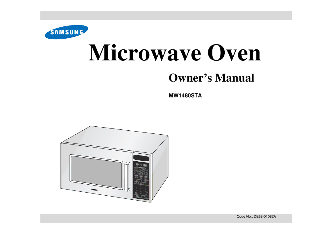 Samsung MW1480STA manual Microwave Oven 