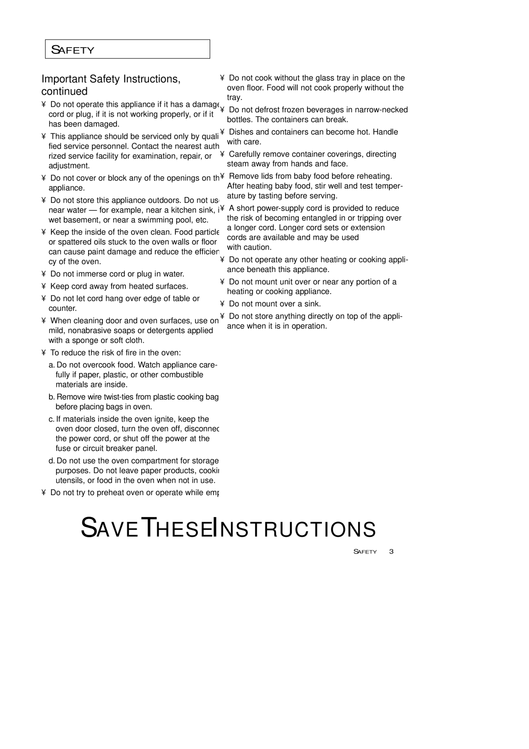 Samsung MW4699S, MW4688BA owner manual Important Safety Instructions, Dishes and containers can become hot. Handle with care 