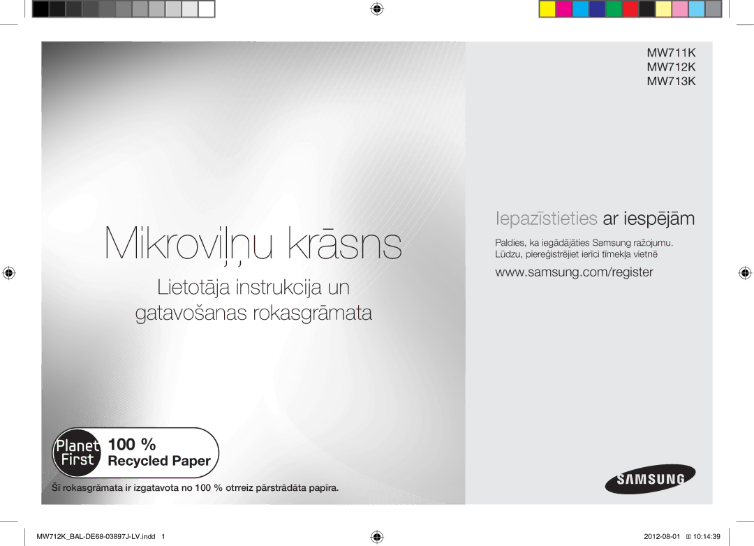 Samsung MW712K/BAL manual Mikroviļņu krāsns 