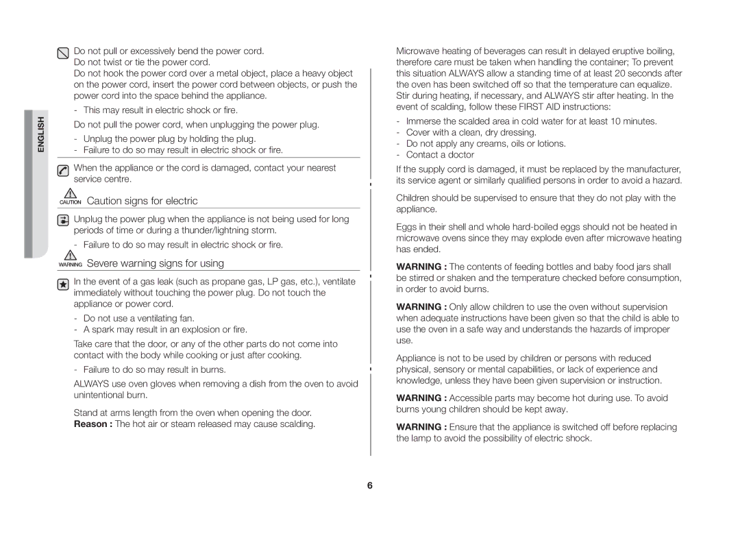 Samsung MW71B-S/XEO manual English 