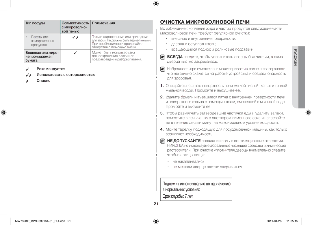 Samsung MW73M2KRSX/BWT, MW732KR-S/BWT Очистка микроволновой печи, Не накапливались Не мешали дверце плотно закрываться 