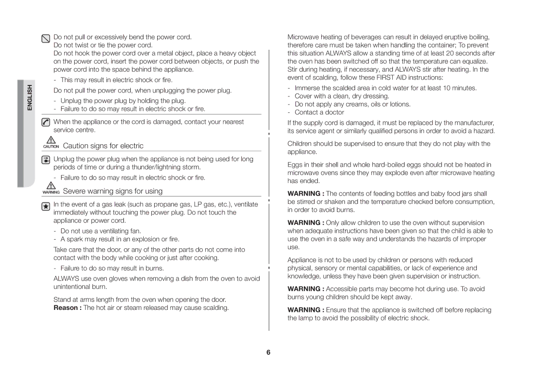 Samsung MW73B-S/XEO manual English 