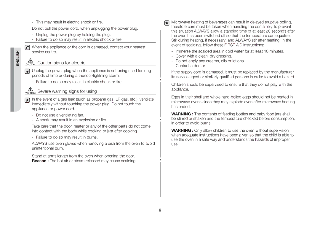 Samsung MW73B/ELE manual English 