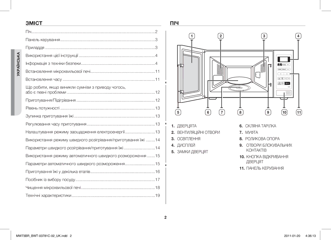 Samsung MW73BR/BWT manual Зміст, Піч, Що робити, якщо виникли сумніви з приводу чогось 