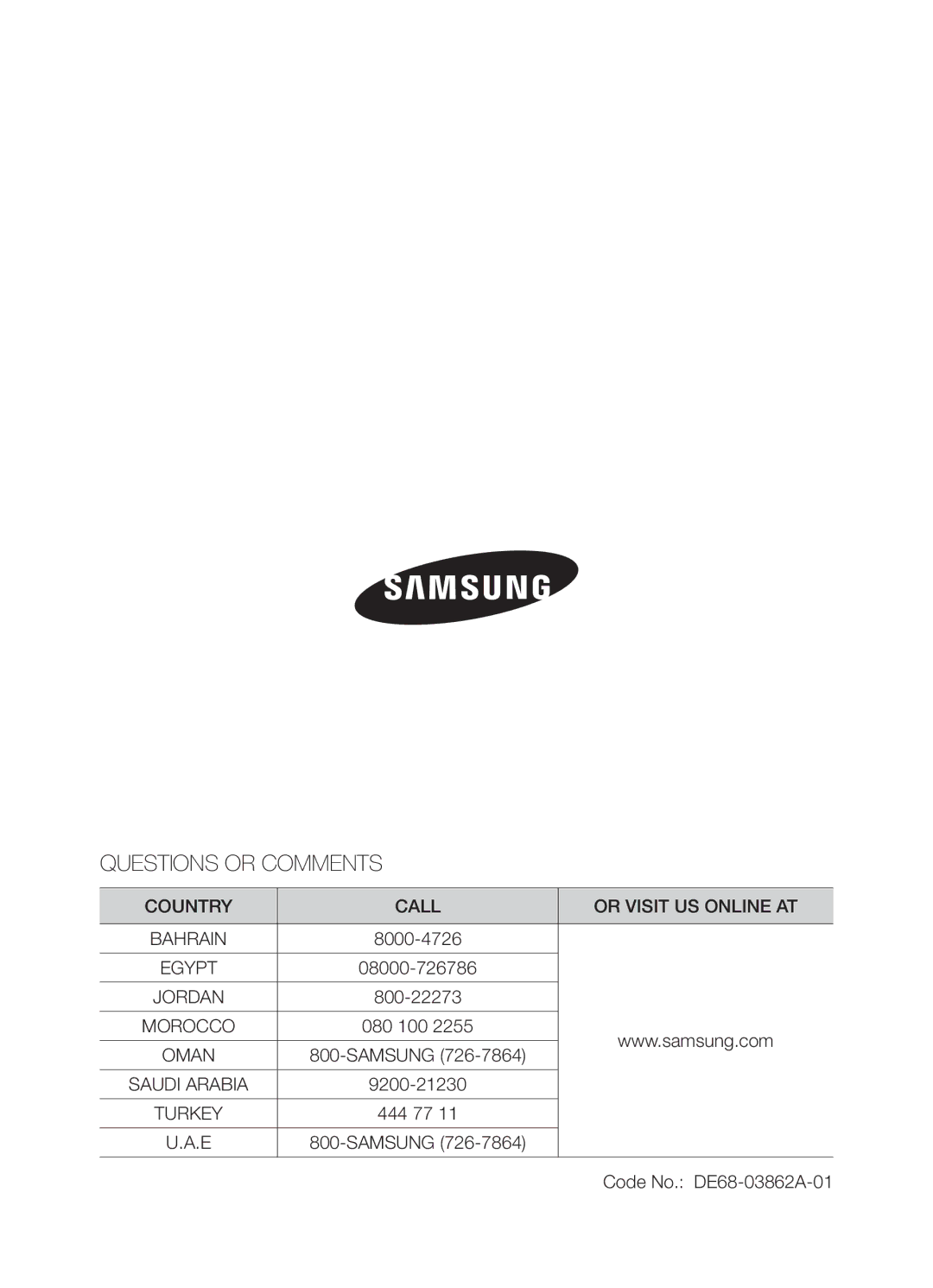 Samsung MW73B/ZAM manual Questions or Comments 