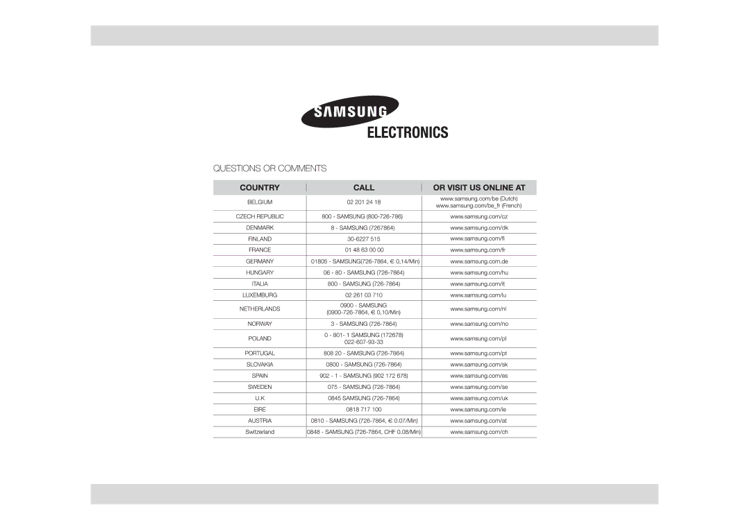 Samsung MW73C/GEN, MW73C/BOL manual 