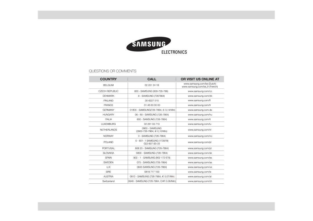 Samsung MW73C/GEN, MW73C/BOL manual 