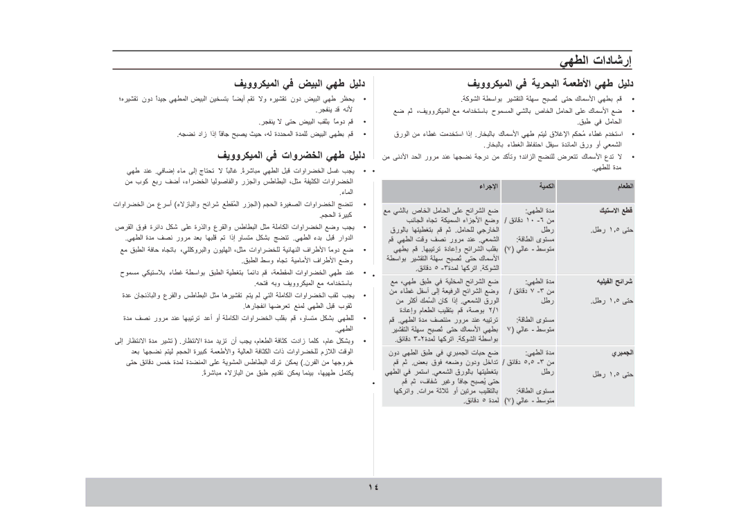 Samsung MW73E/ZAM, MW73E/XSG manual تاو 