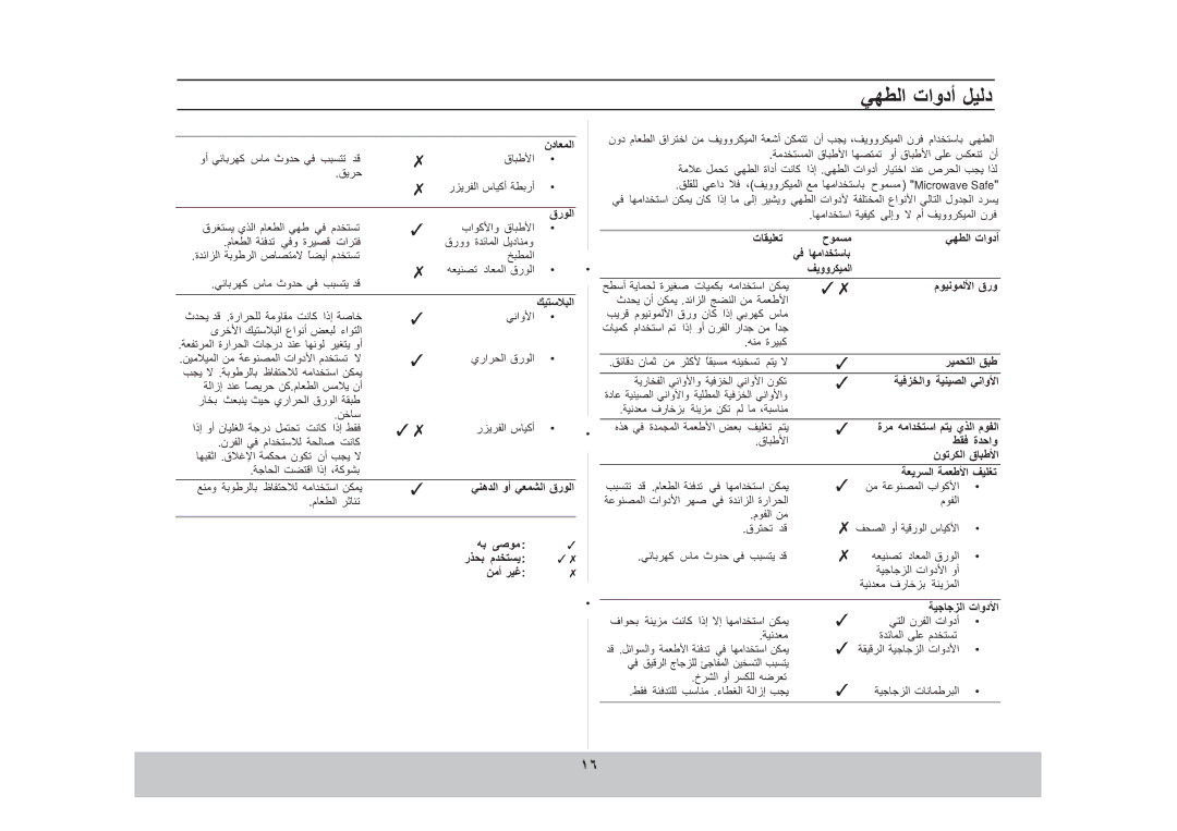 Samsung MW73E/ZAM, MW73E/XSG manual تاودأ 