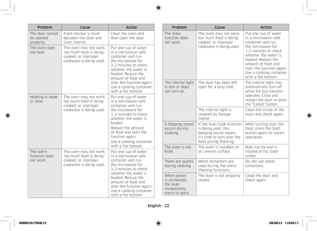 Samsung MW76V-WW/XEE manual English 