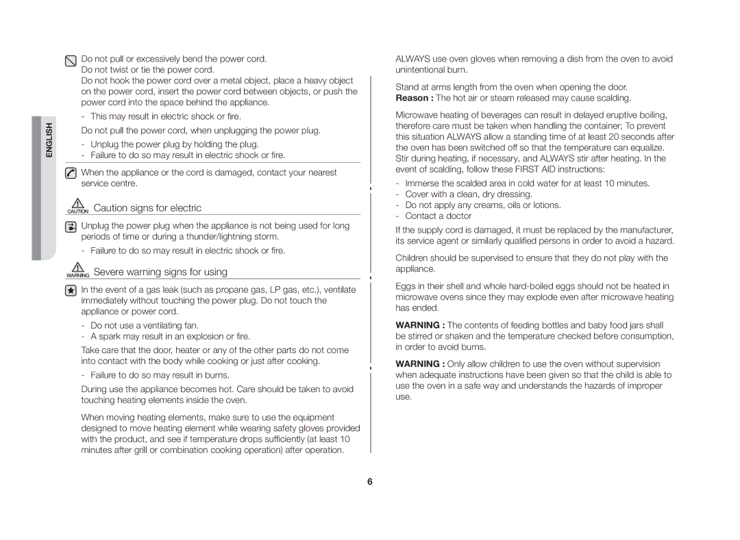 Samsung MW82N-S/SLI manual English 