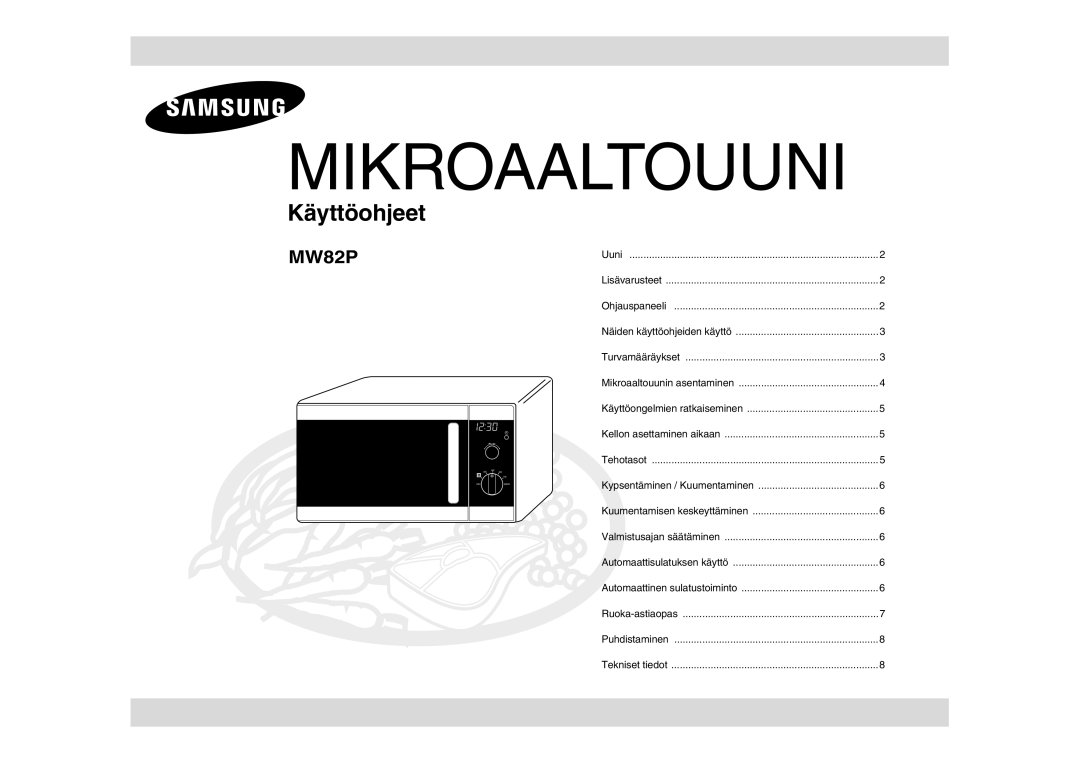 Samsung MW82P-B/XEE manual Mikrobølgeovn 