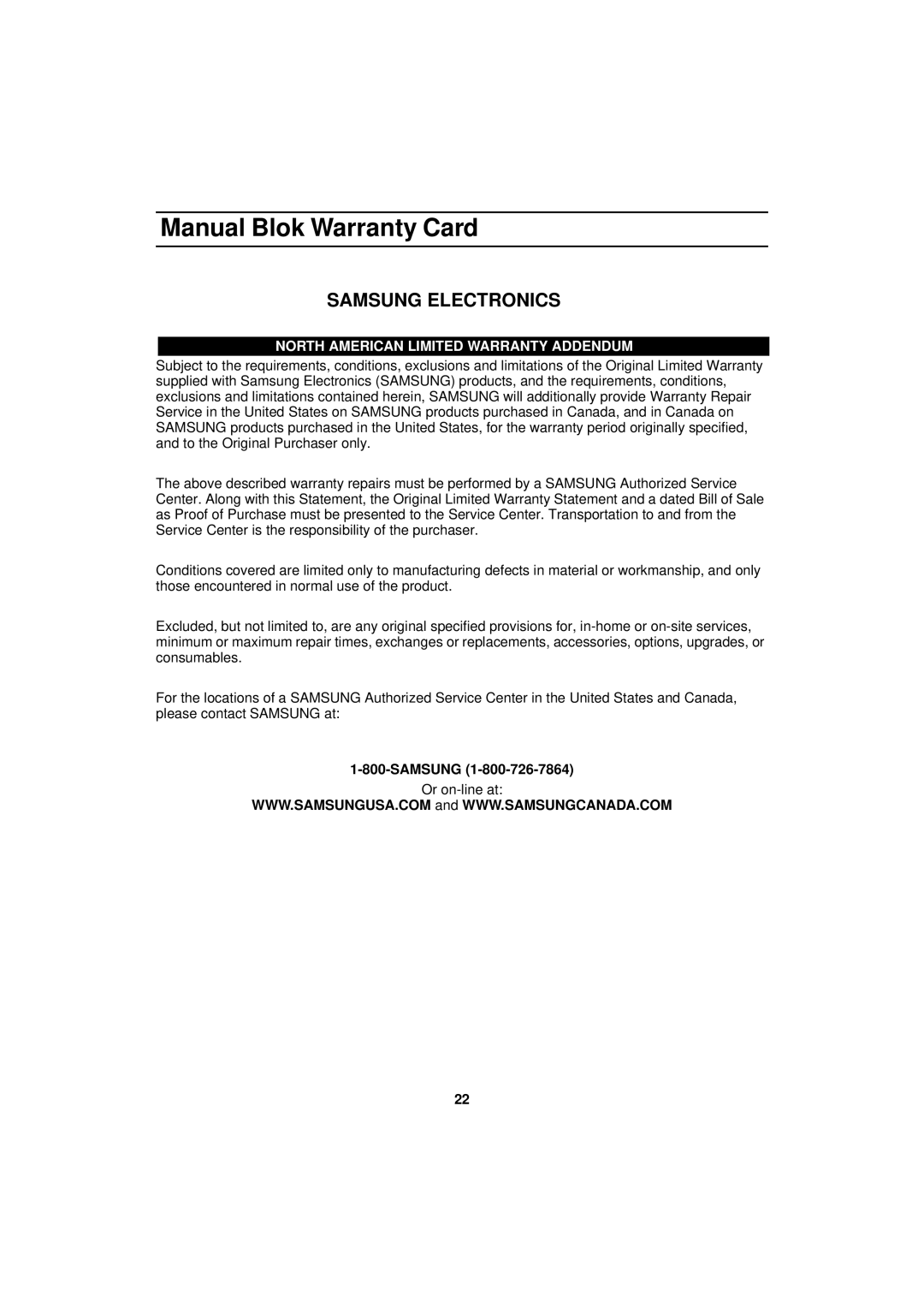 Samsung MW830BA manual Samsung, Or on-line at 