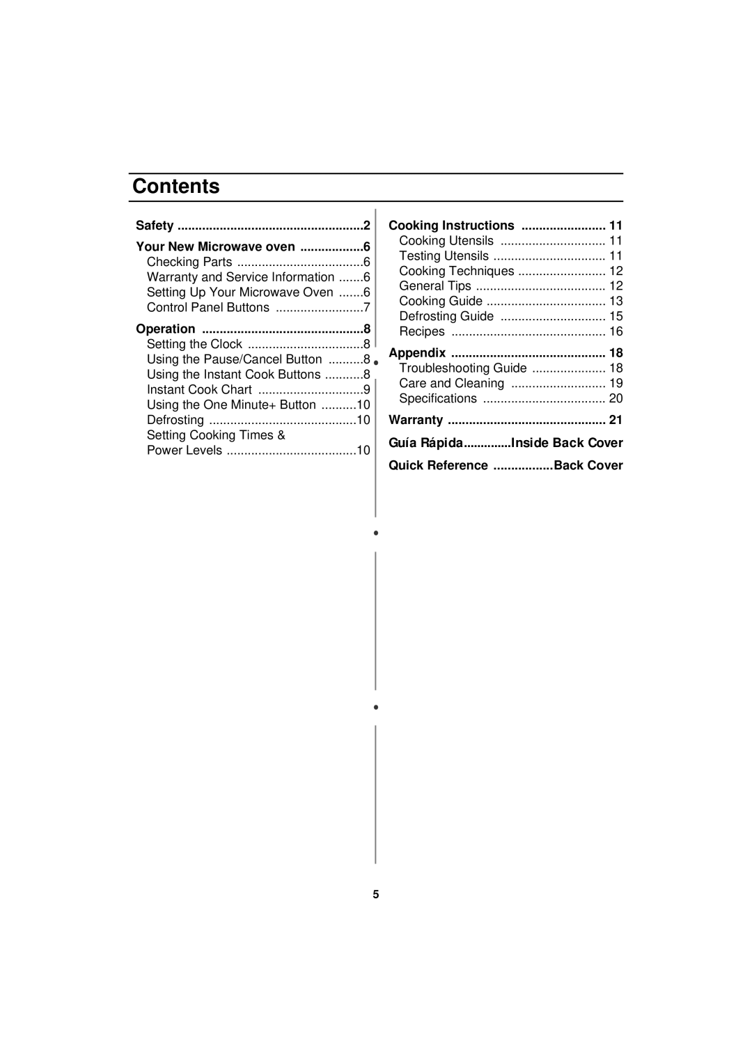 Samsung MW830WA owner manual Contents 