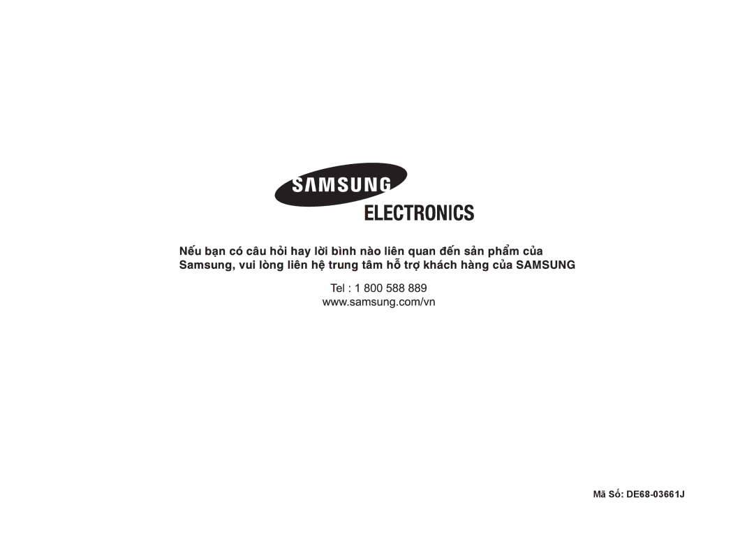 Samsung MW86N-S/XSV manual Mã Số DE68-03661J 