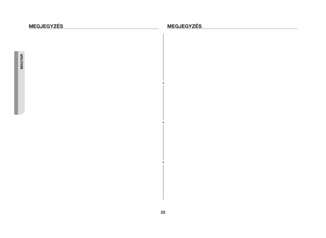 Samsung MW86N-SX/XEH manual Megjegyzés 